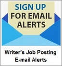 Sign up for writer's job posting e-mail alerts
